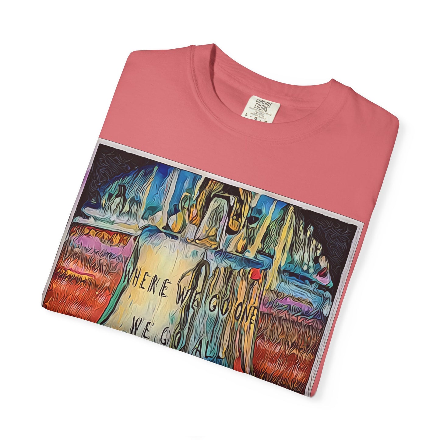T-Shirt — 'WWG1WGA' Graphic Tee with Bold Neon Slogan