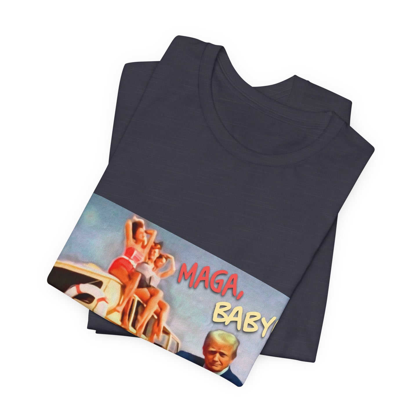 Vintage Political Graphic Tee — "MAGA Baby!"