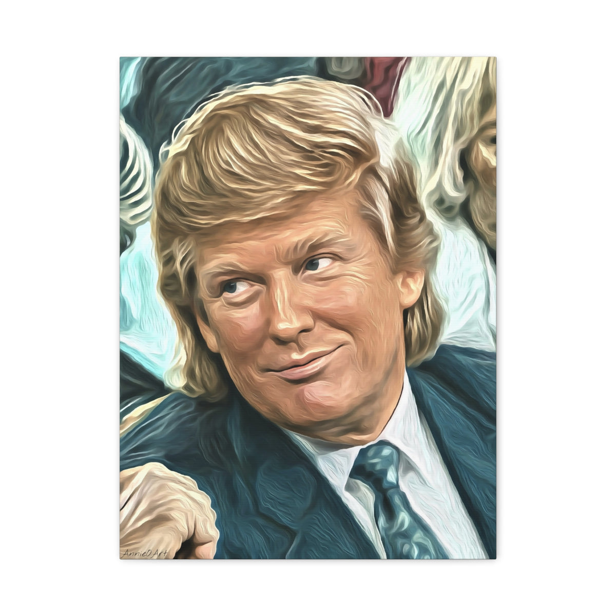 Trump Courtside Portrait Canvas