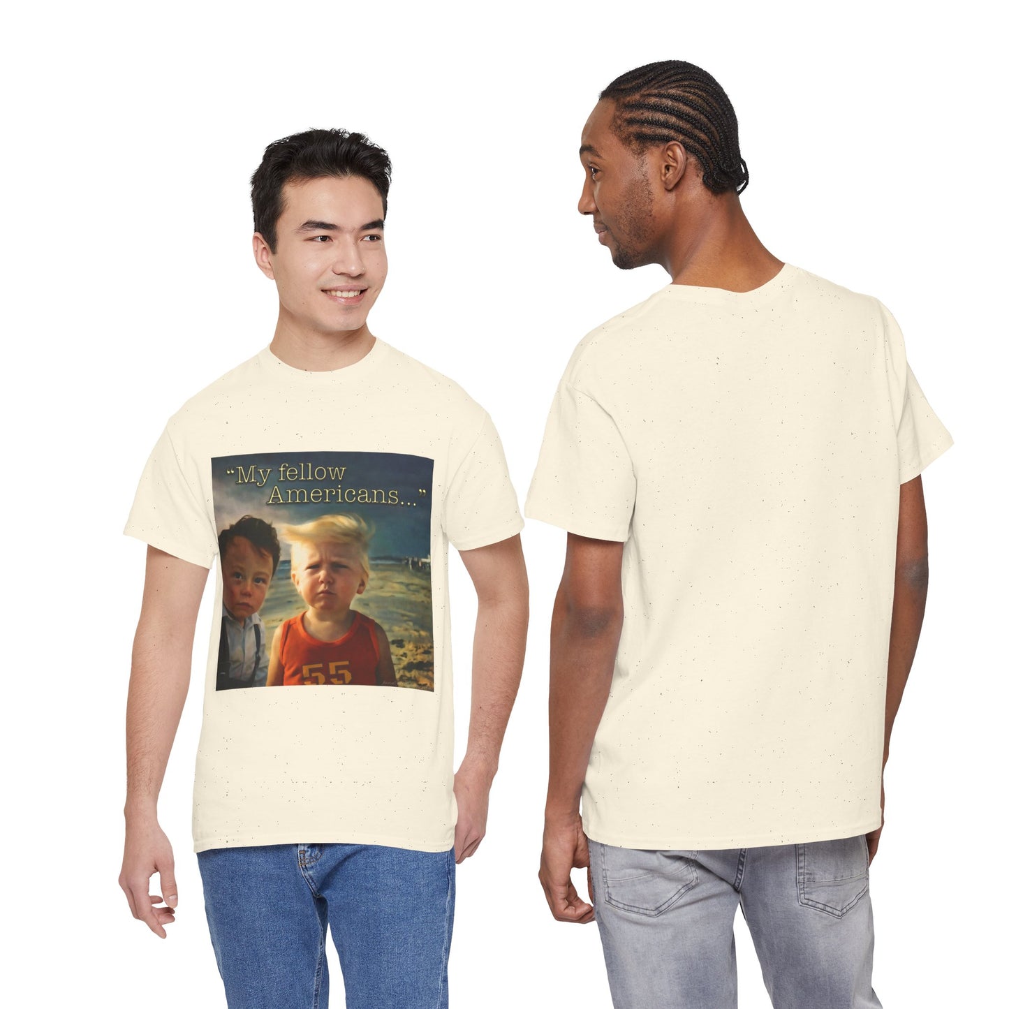 ‘55’ Vintage Meme Tee — "My fellow Americans..." Funny Retro Graphic T-Shirt