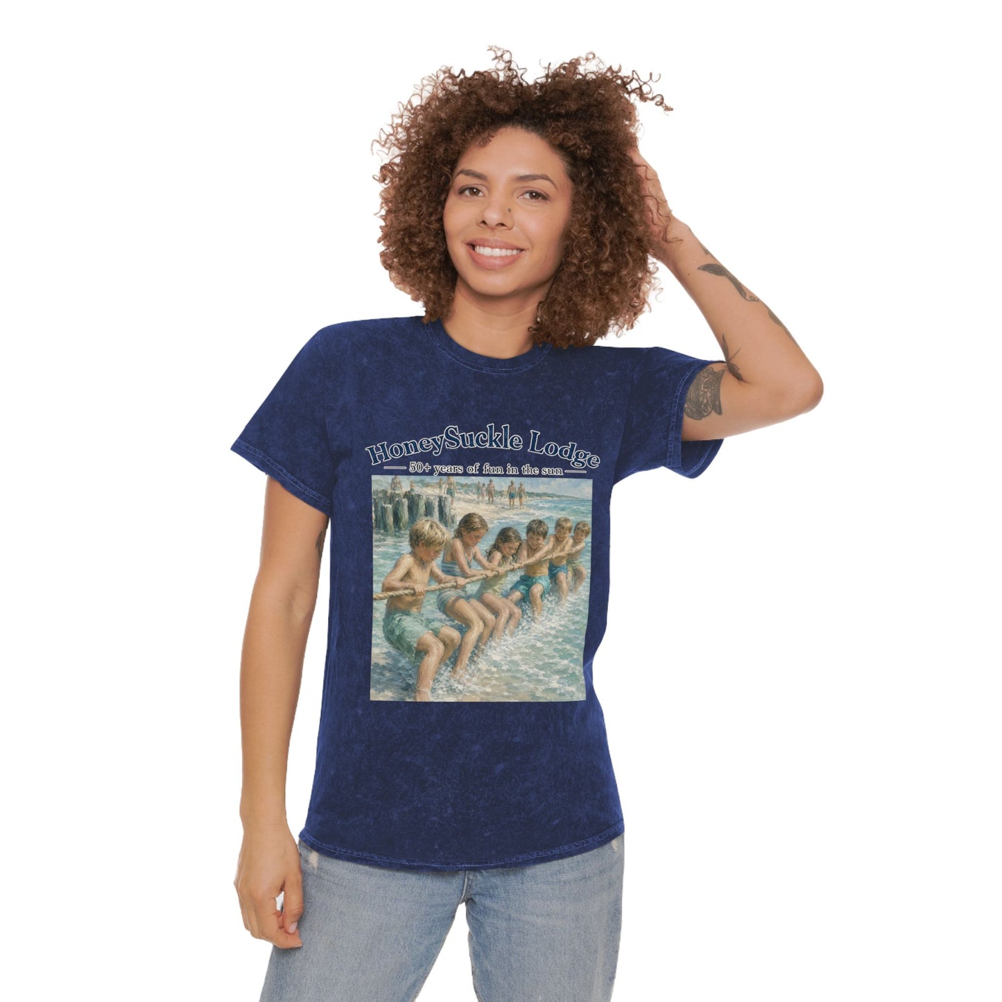 Honeysuckle Lodge Vintage  T-Shirt — “I Hear You Call To Me” Mineral Wash