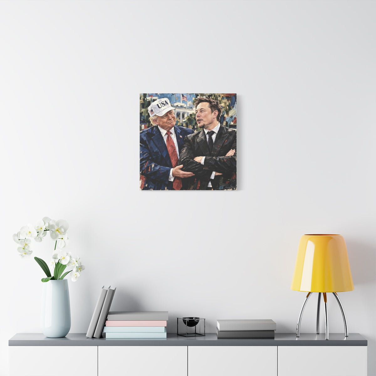 President Trump & Elon Musk Portrait Canvas