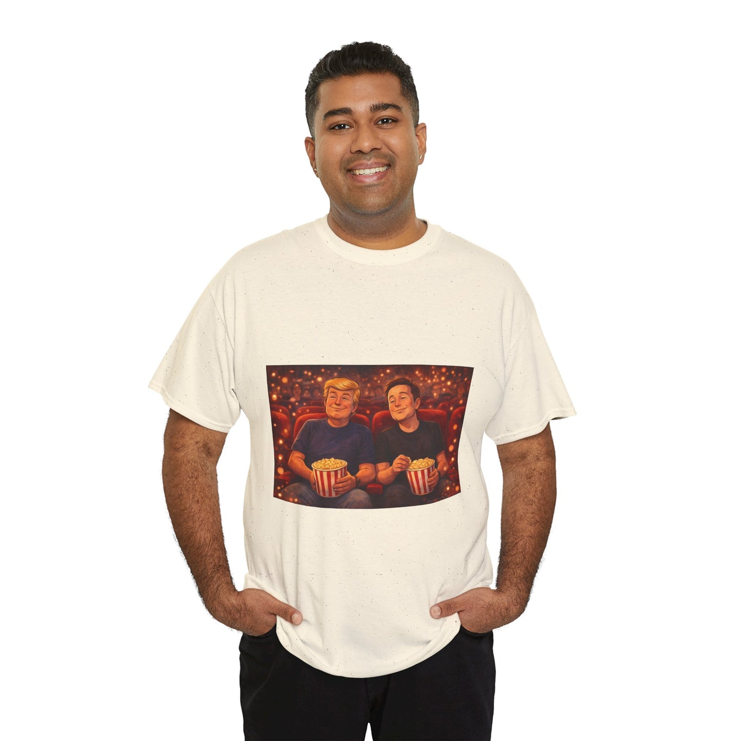 Movie Night Popcorn Tee — Cozy Couples Film Night T-Shirt