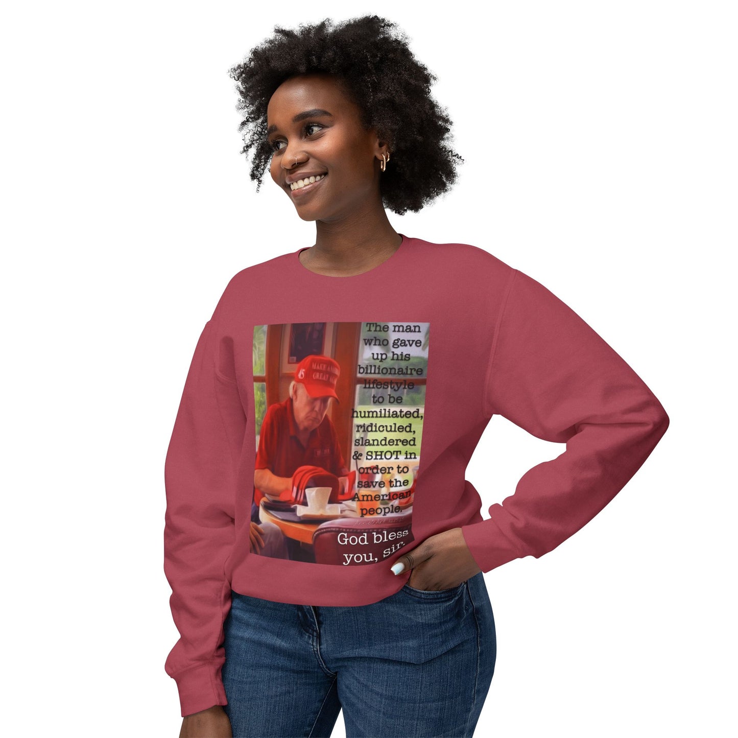Trump 'God Bless You, Mr. President' Crewneck Sweatshirt — MAGA Tribute