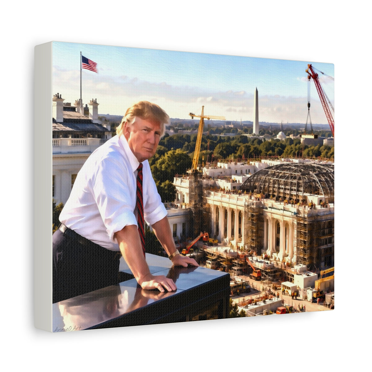 Trump’s Ballroom—Canvas Print — Iconic Washington Building Construction Wall Art