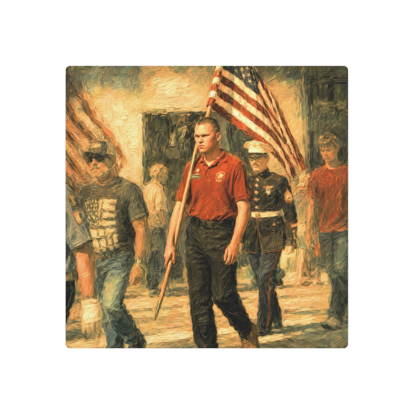 CUSTOM for MICHELLE—Patriotic Parade Metal Art Sign – American Flag Honor Wall Decor