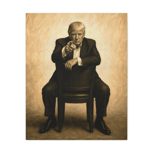 Trump Vintage Portrait Canvas Wall Art —