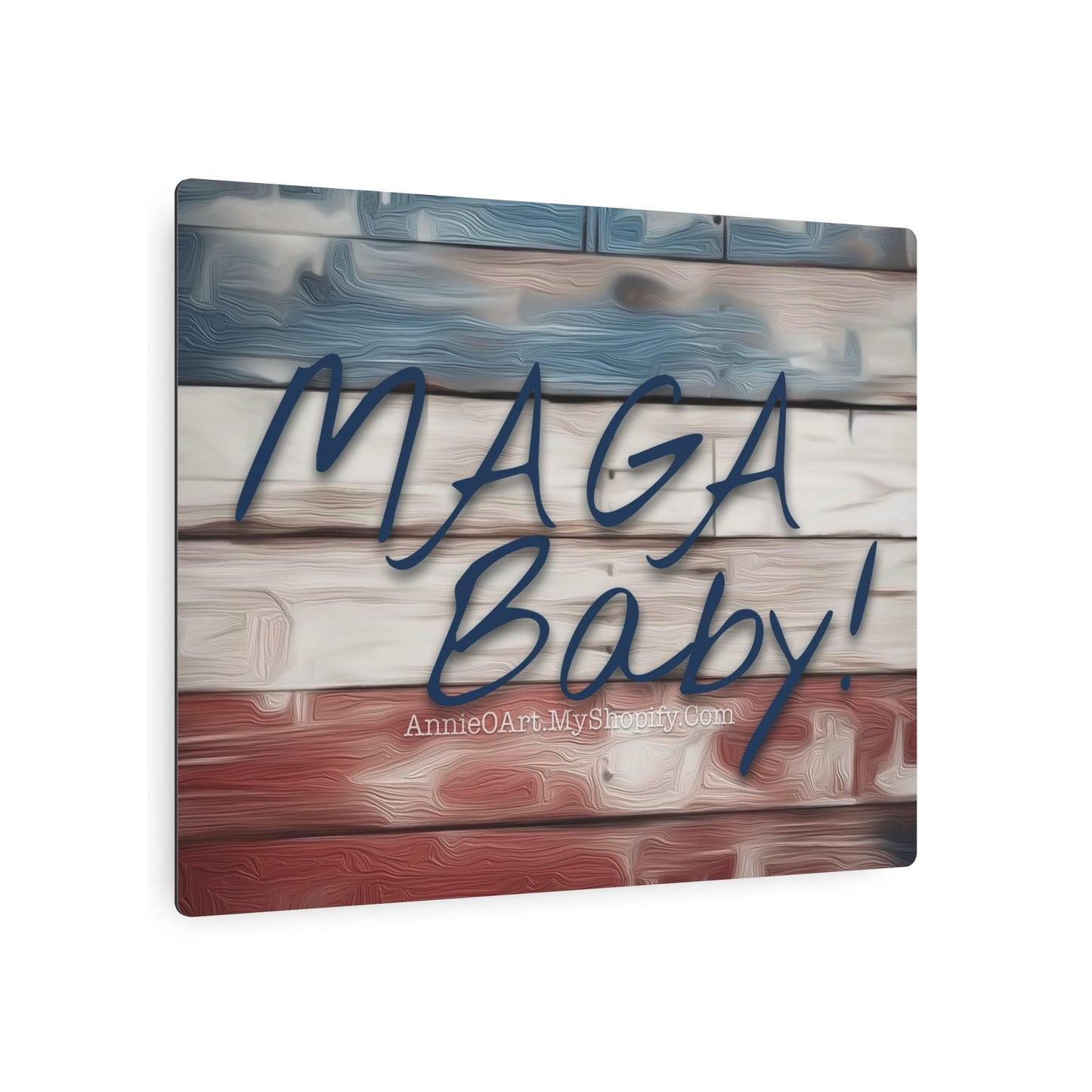 MAGA Baby! Metal Wall Sign – Patriotic Rustic Americana Decor