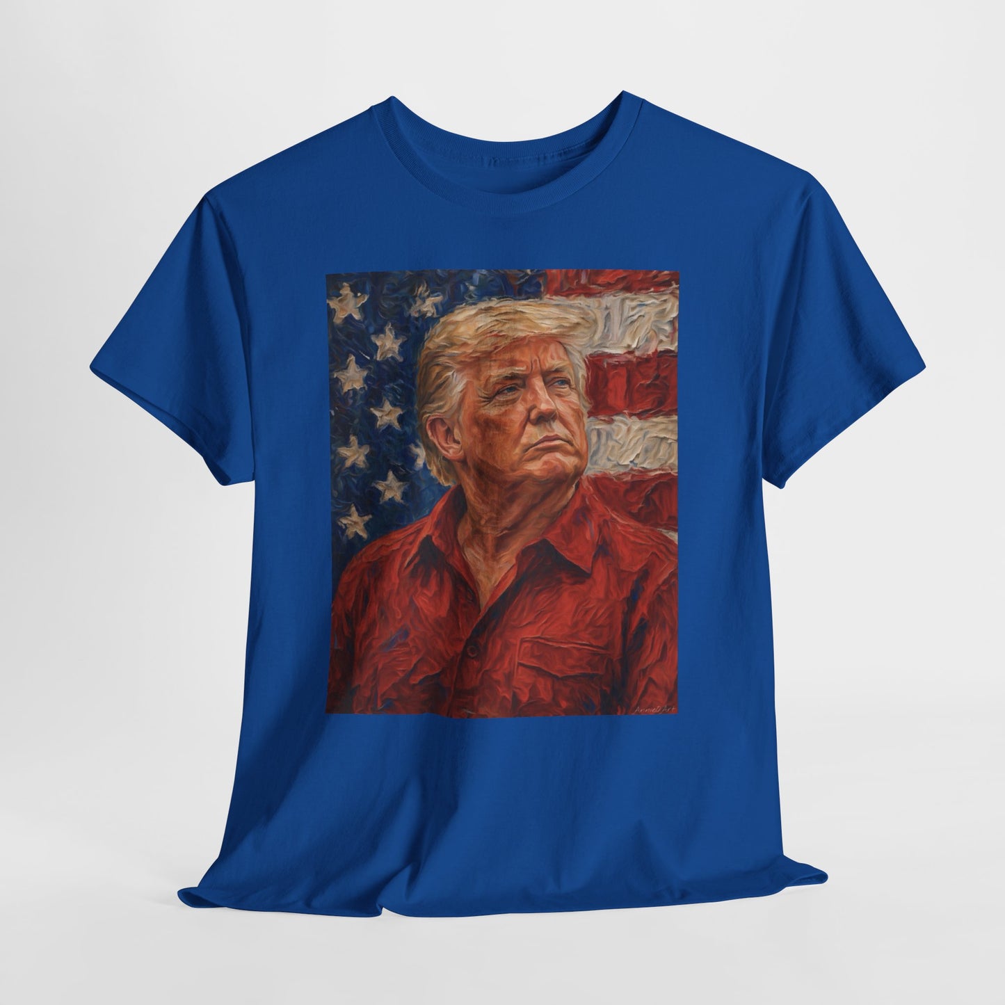 Trump Patriotic Portrait Tee — American Flag Portrait Graphic T-Shirt