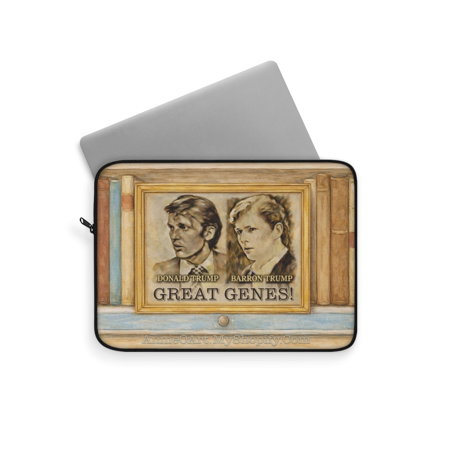 Laptop Sleeve-Great Genes! Donald & Barron Trump Vintage Laptop Sleeve