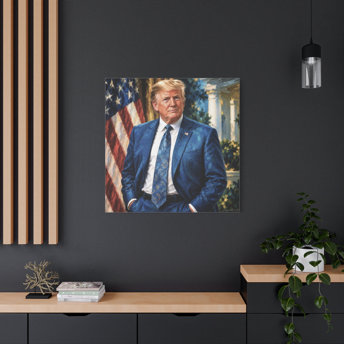 Trump Patriotic Presidential Portrait Canvas