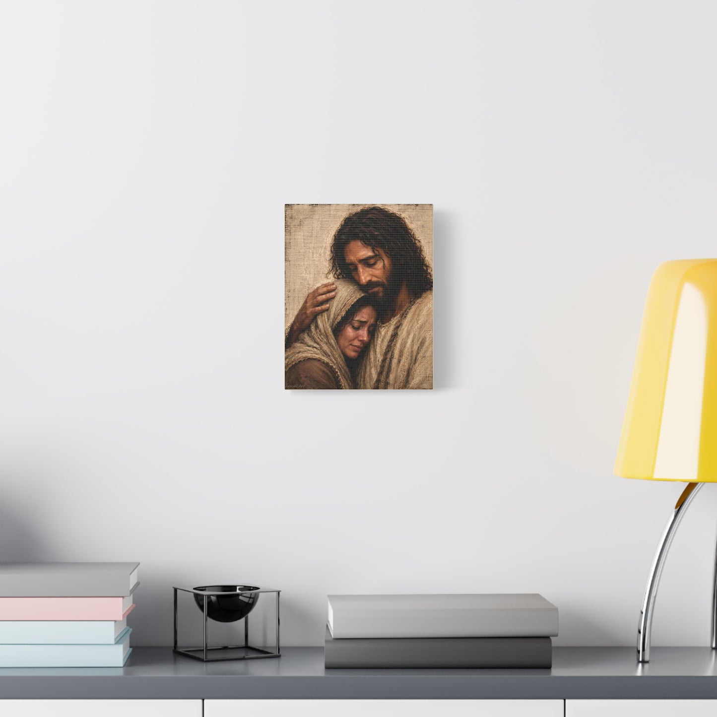 Jesus Embrace Matte Canvas Wall Art