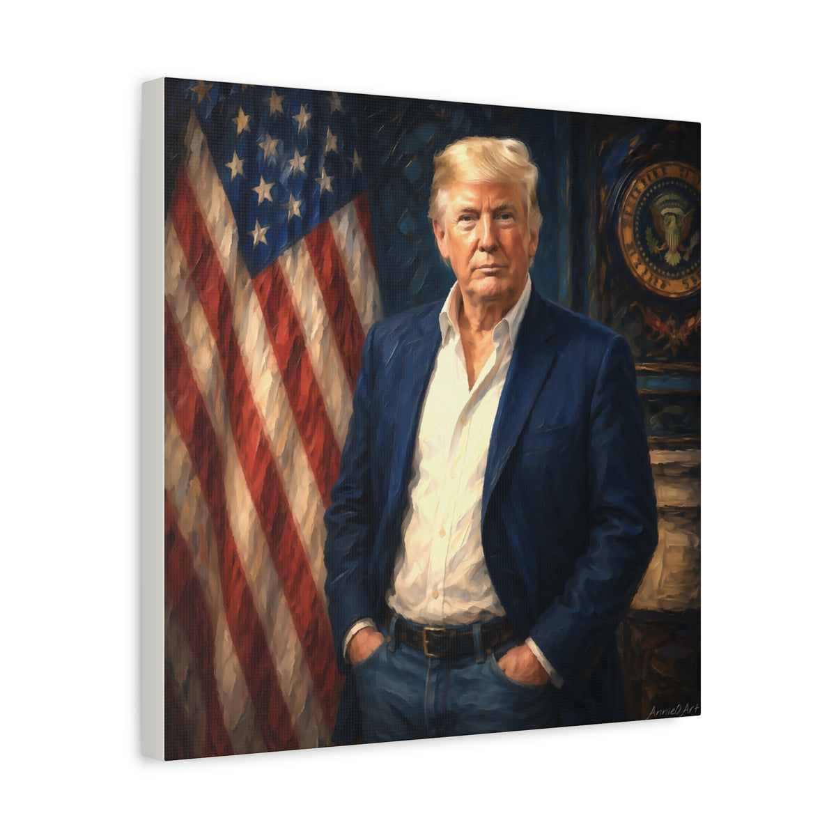 Trump Patriotic Portrait Canvas