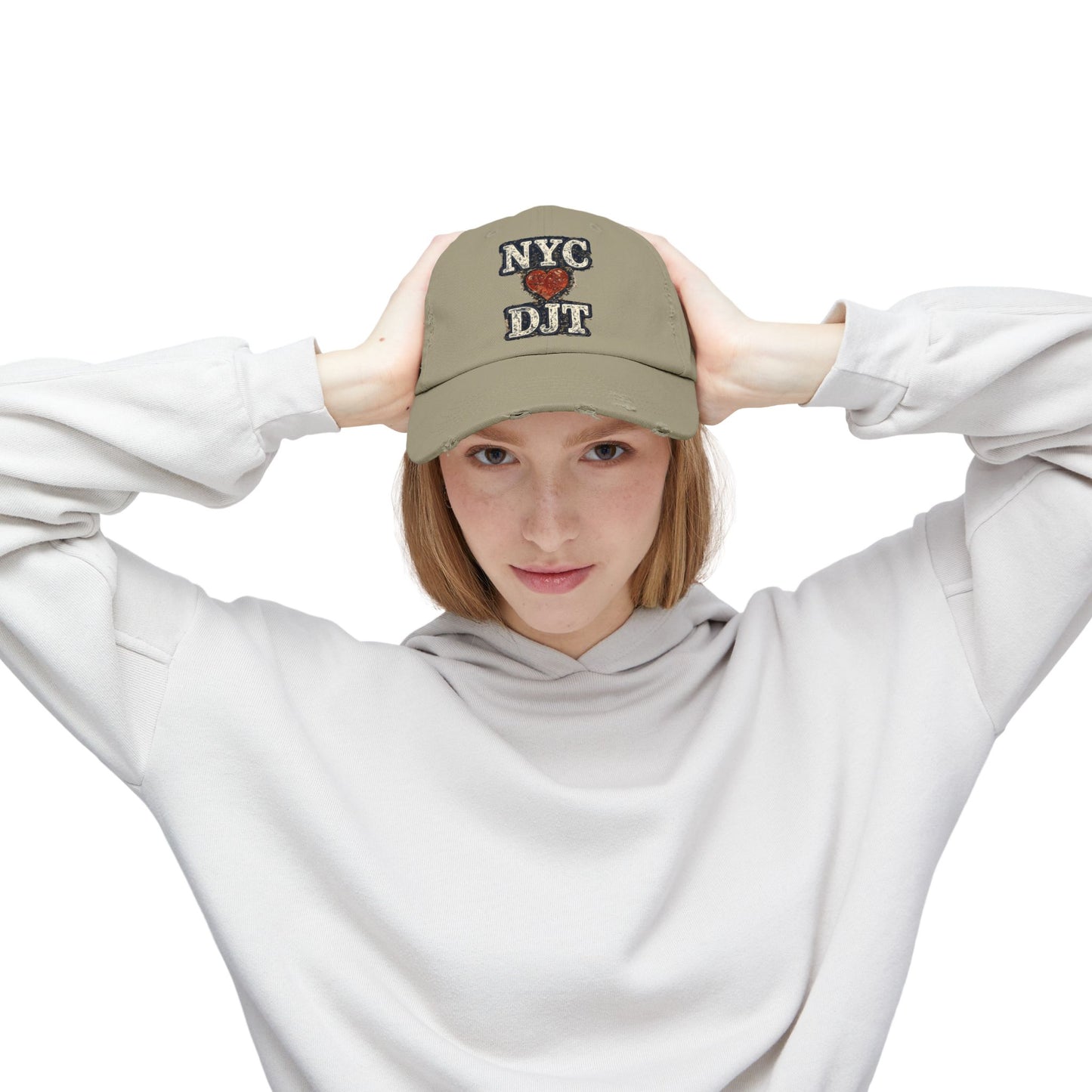 Distressed NYC❤️DJT Vintage Baseball Cap