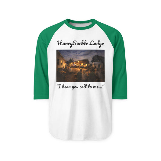 HoneySuckle Lodge ‘I hear you call to me’ Vintage Raglan Tee