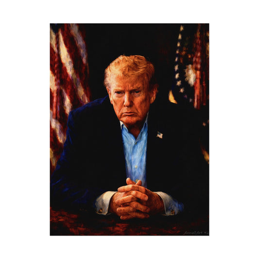 Trump—Patriotic President Portrait — POSTER