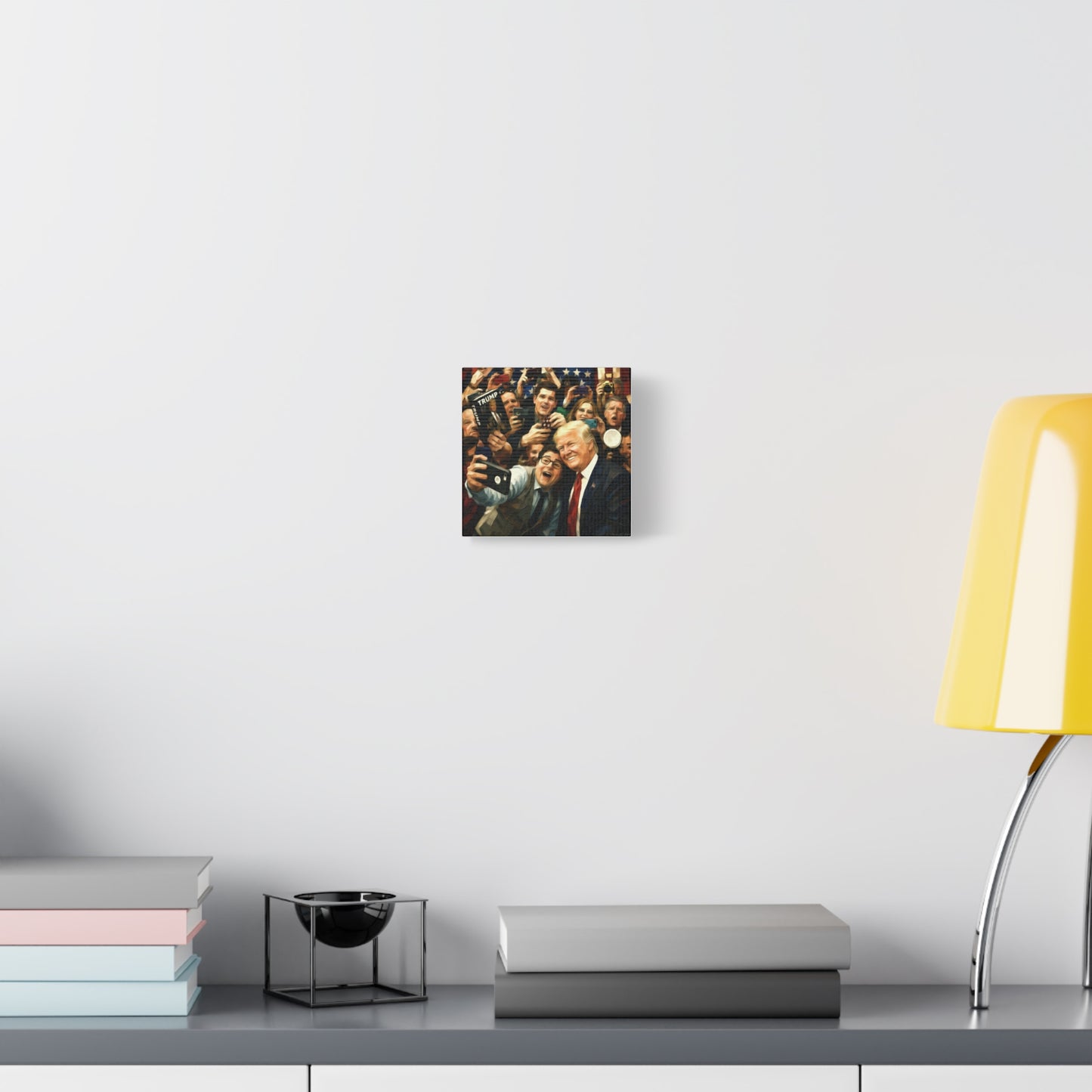 Trump Patriotic Crowd Selfie Canvas - Stretched Matte Wall Art
