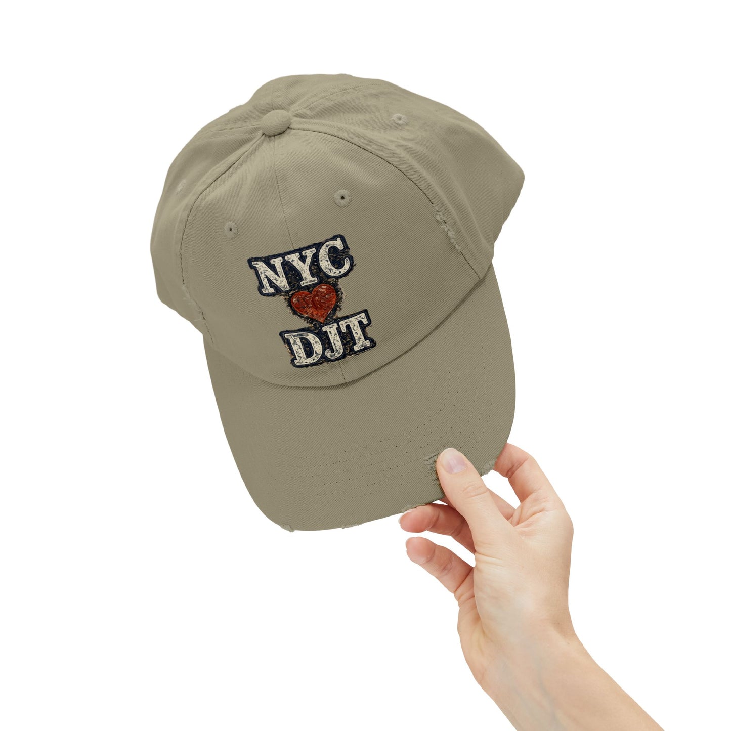 Distressed NYC❤️DJT Vintage Baseball Cap