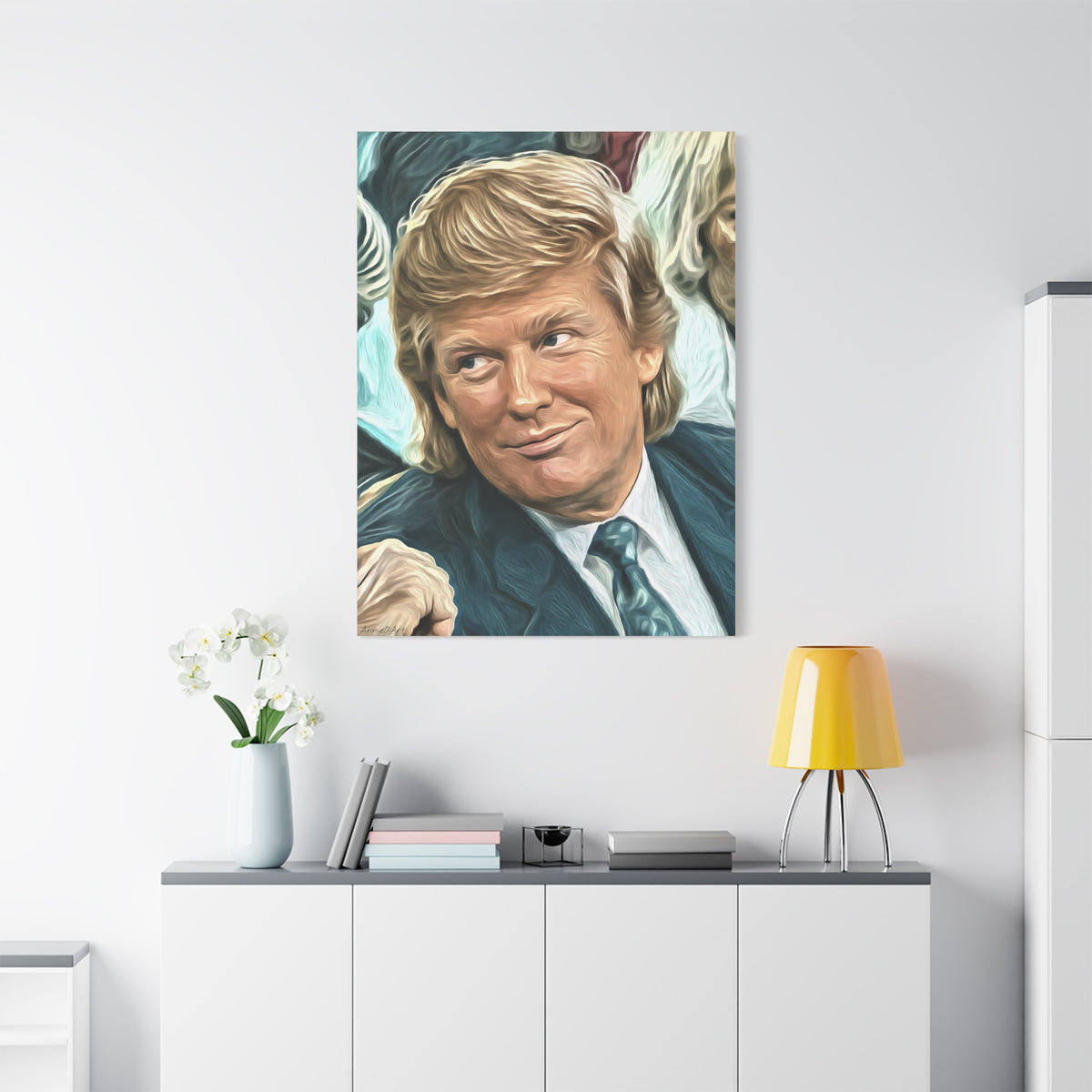 Trump Courtside Portrait Canvas