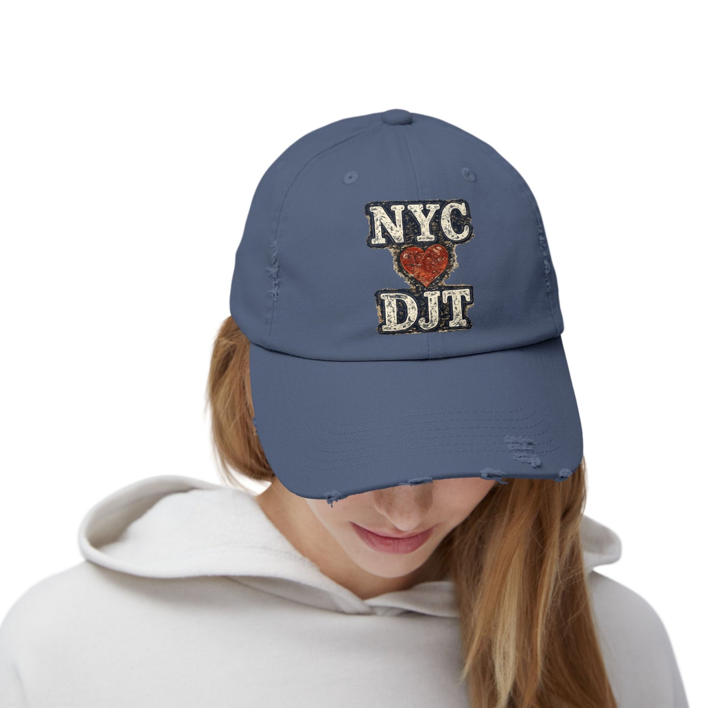 Distressed NYC❤️DJT Vintage Baseball Cap