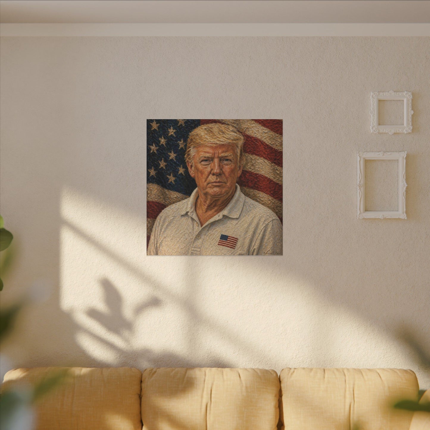 Trump Patriotic Portrait Canvas Print