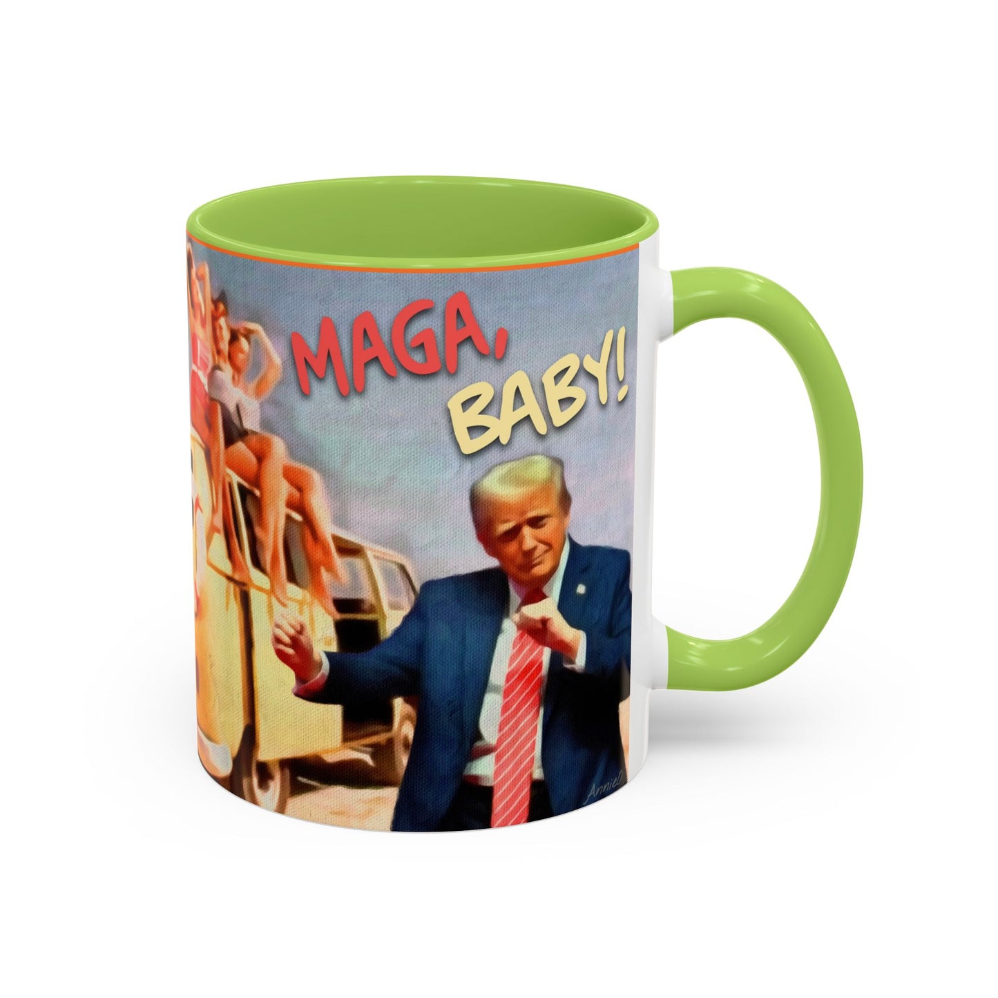 Political Novelty Covfefe Mug – "MAGA Baby" Retro Campaign Design