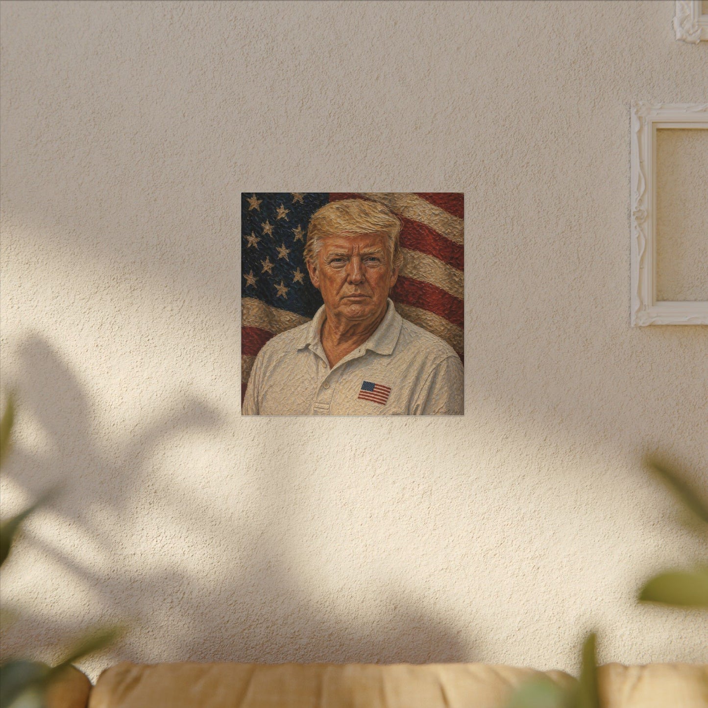 Trump Patriotic Portrait Canvas Print