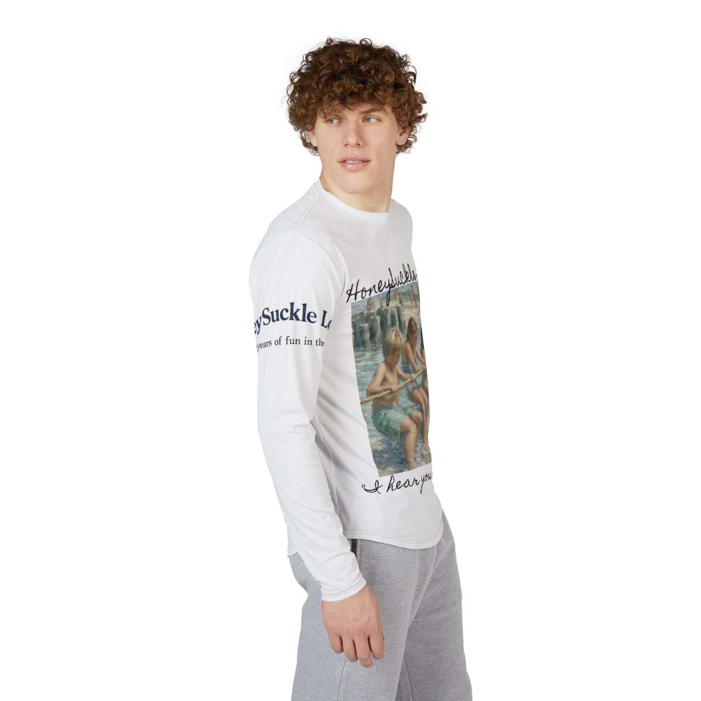 HSL UV tee Vintage Beach Long Sleeve Shirt —  “I Hear You Call to Me" Patriotic 250th Design