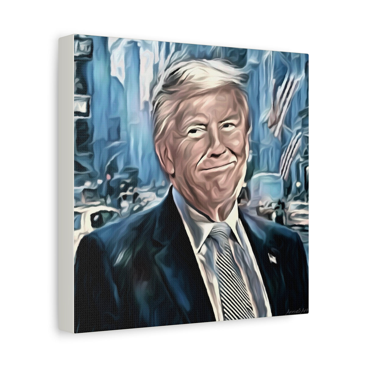 Patriotic Portrait Canvas Print — Trump Artwork