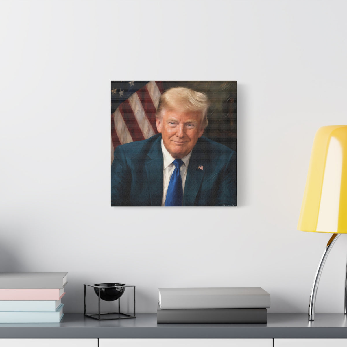 Trump Patriotic Portrait Matte Canvas (Stretched)
