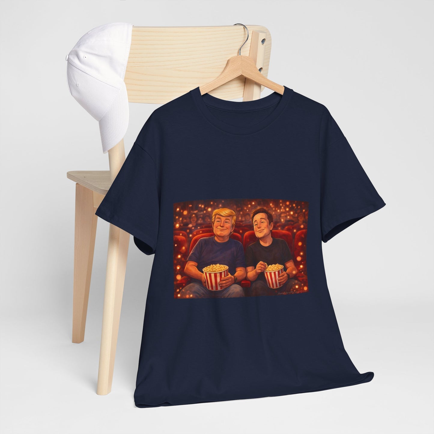 Movie Night Popcorn Tee — Cozy Couples Film Night T-Shirt