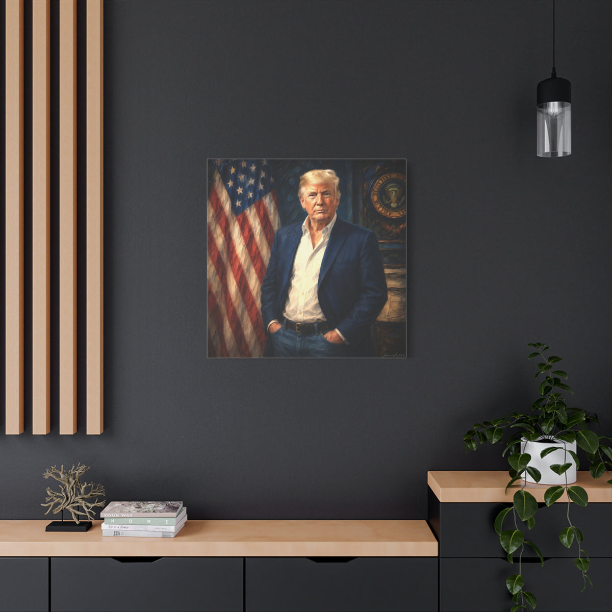 Trump Patriotic Portrait Canvas