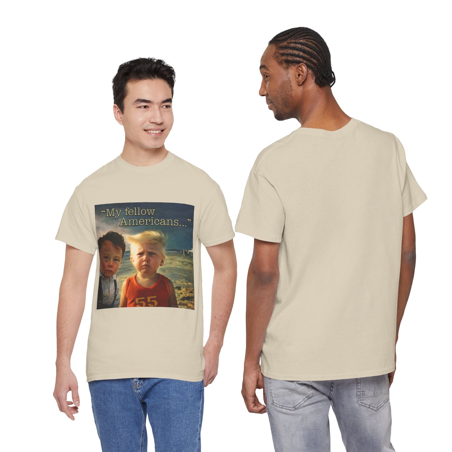 ‘55’ Vintage Meme Tee — "My fellow Americans..." Funny Retro Graphic T-Shirt
