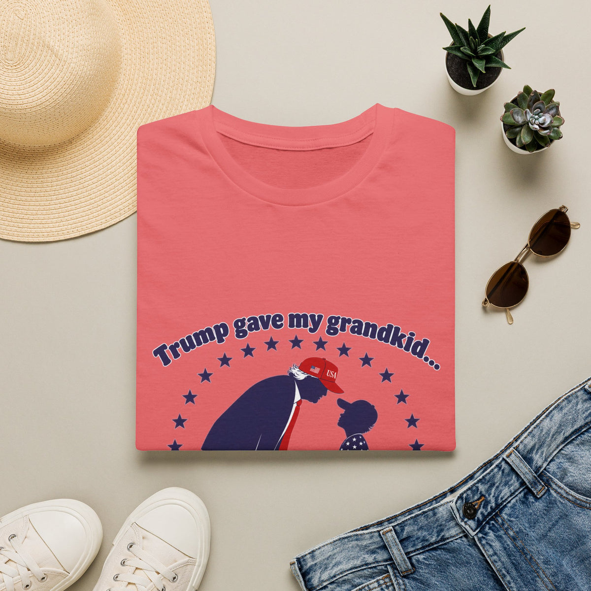 Trump Gave My Grandkid A THOUSAND Bucks! T-Shirt — Patriotic Grandpa/Grandma Tee