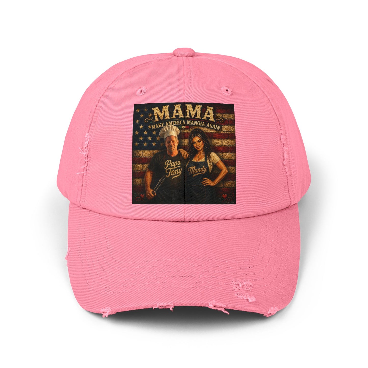 CUSTOM HAT for MANDY—Mama Vintage American Flag Distressed Cap — Proud Mom Hat