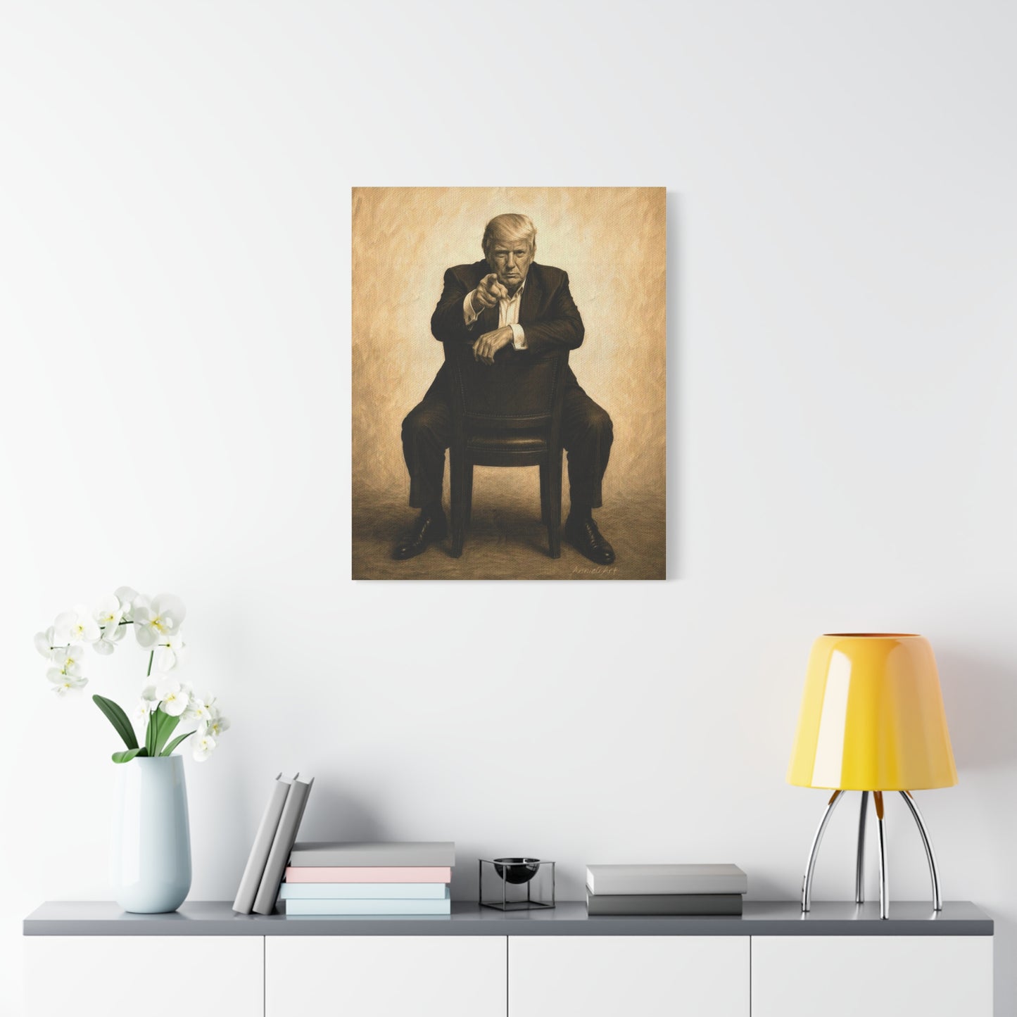 Trump Vintage Portrait Canvas Wall Art —