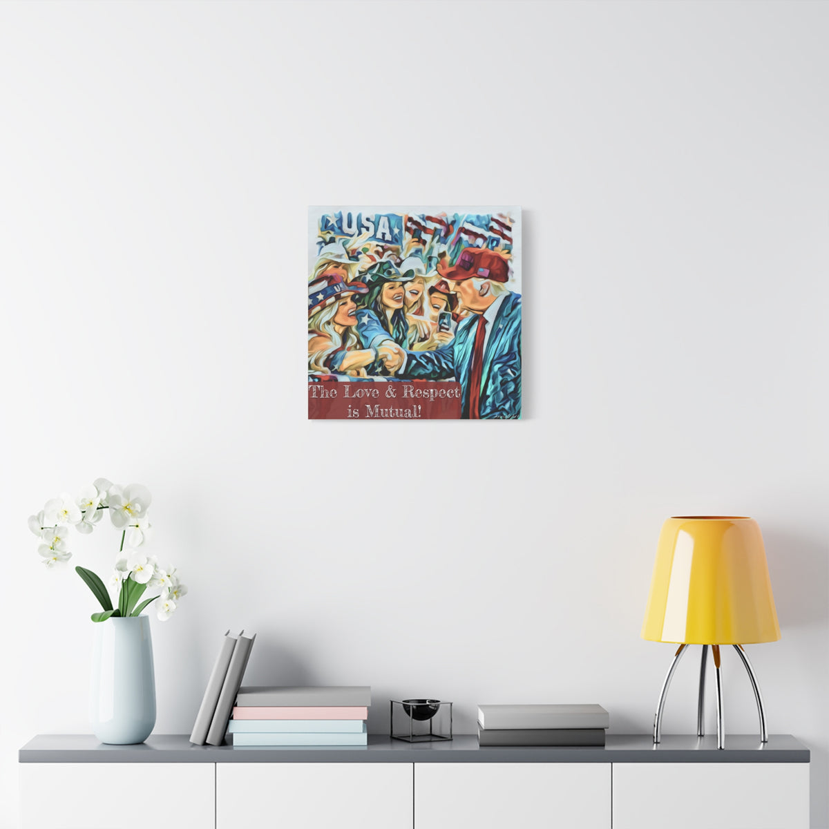 Trump Patriotic Crowd Canvas – "The Love & Respect is Mutual"