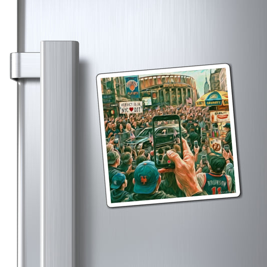Trump Cheered at the Garden—NYC Crowd Phone Photo Magnet — Vintage Madison Square Garden Knicks Fan Souvenir