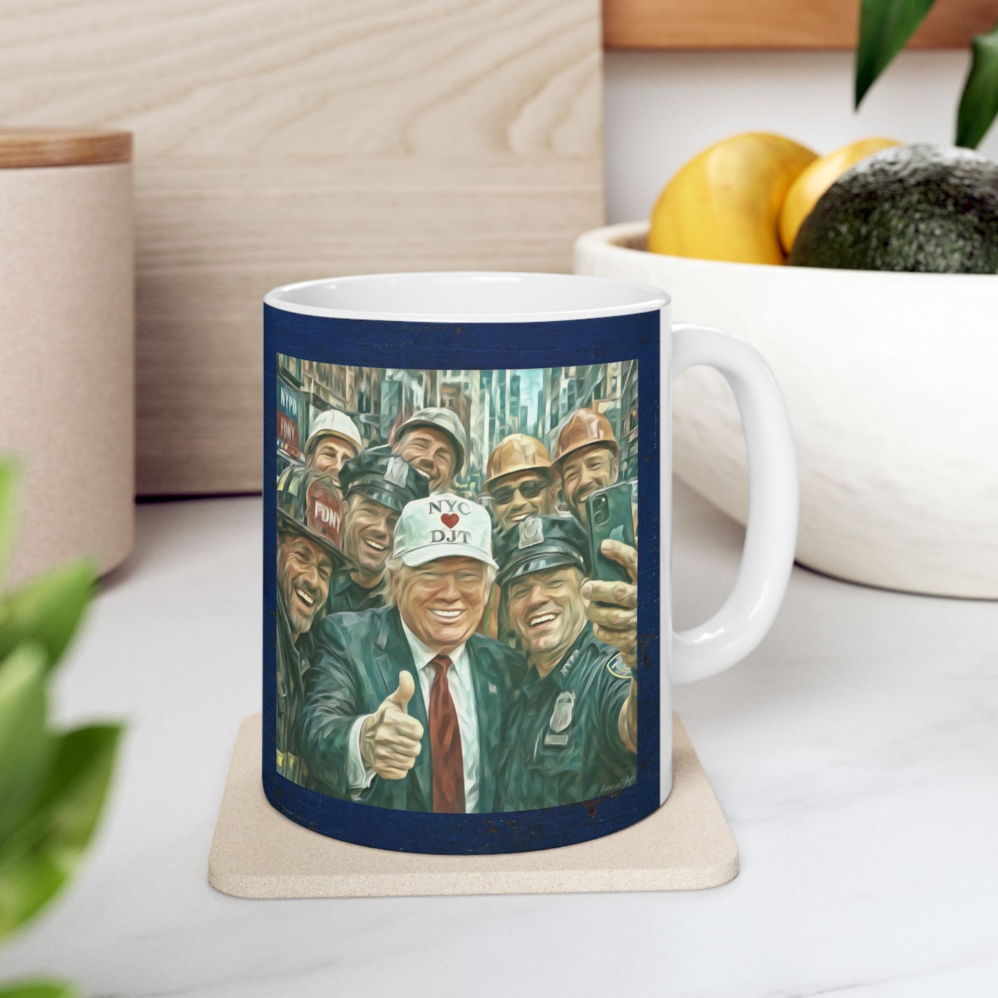 Trump “NYC❤️DJT” Ceramic Mug — Vintage Blue-Collar Design (11oz, 15oz)