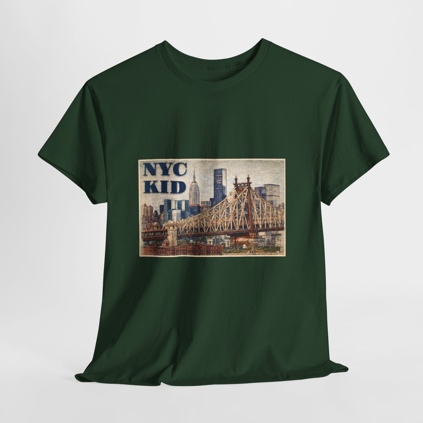 NYC Kid T-Shirt — Vintage Queensboro Bridge New York City Tee