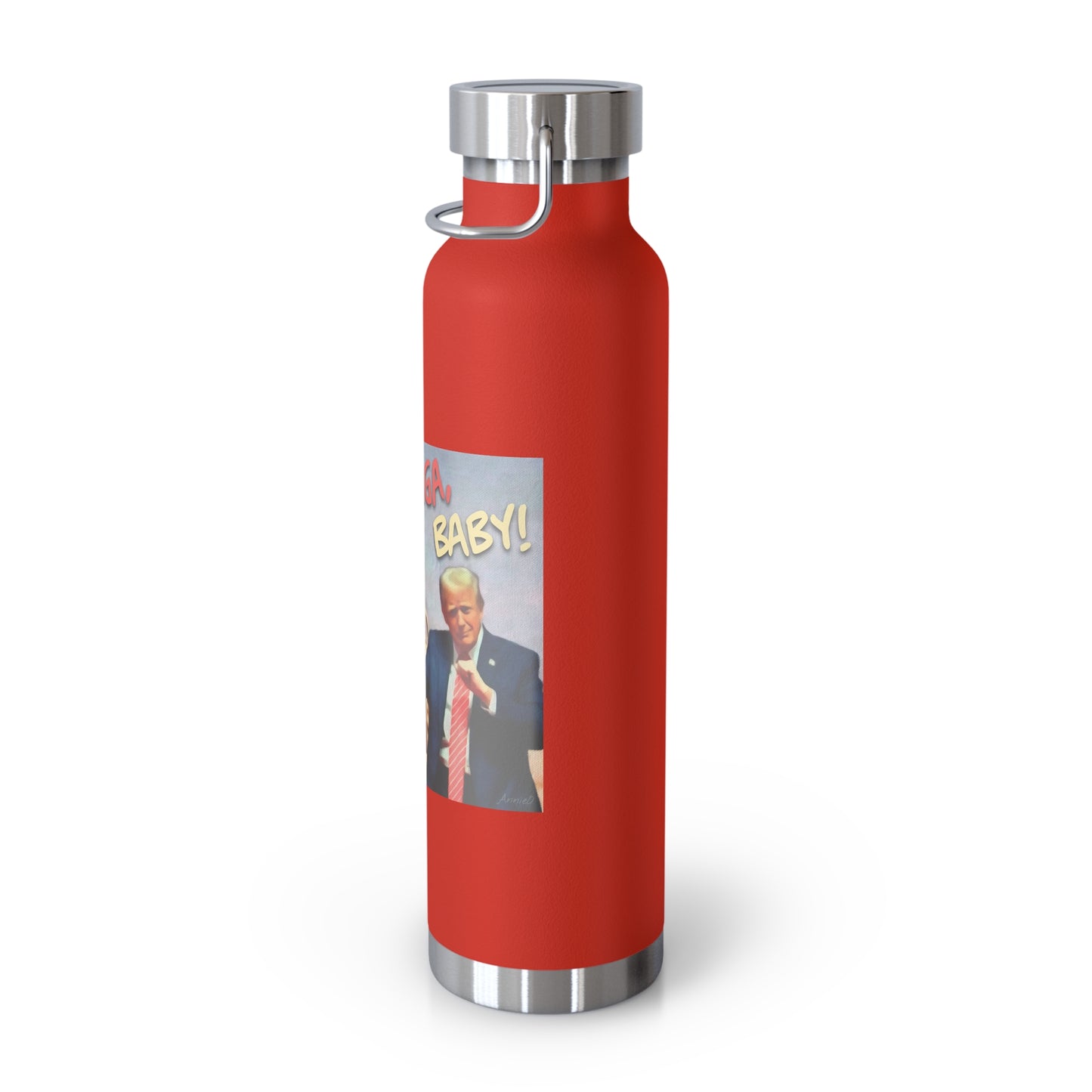 22oz Copper Insulated Bottle - Retro Beach Party Design