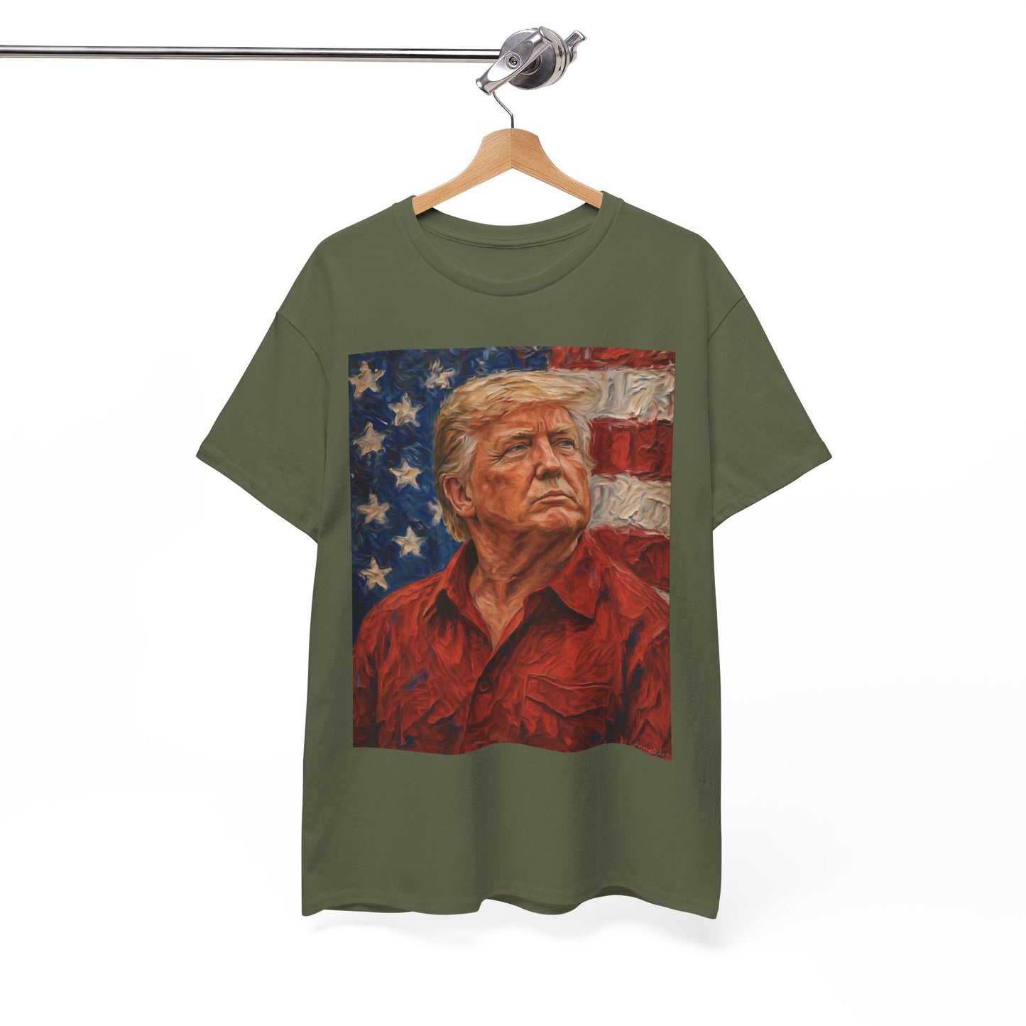 Trump Patriotic Portrait Tee — American Flag Portrait Graphic T-Shirt