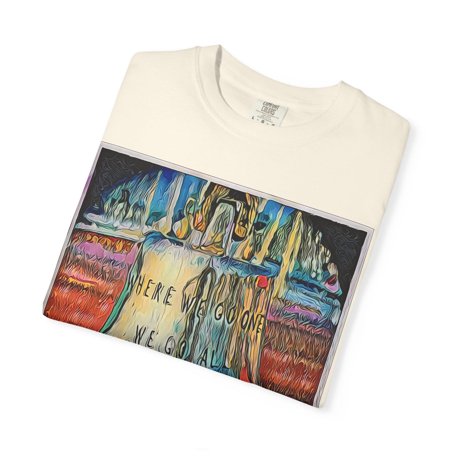 T-Shirt — 'WWG1WGA' Graphic Tee with Bold Neon Slogan