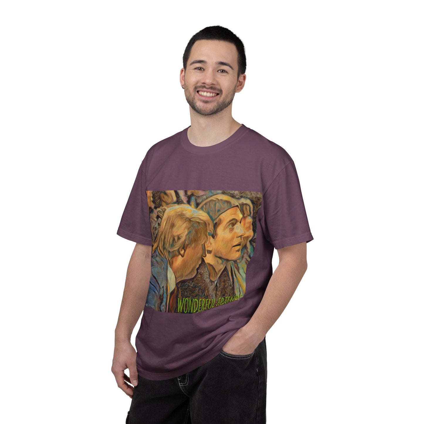 Vintage JFK, Jr & DJT Art T-Shirt – “Wonderful Friends” Graphic Tee