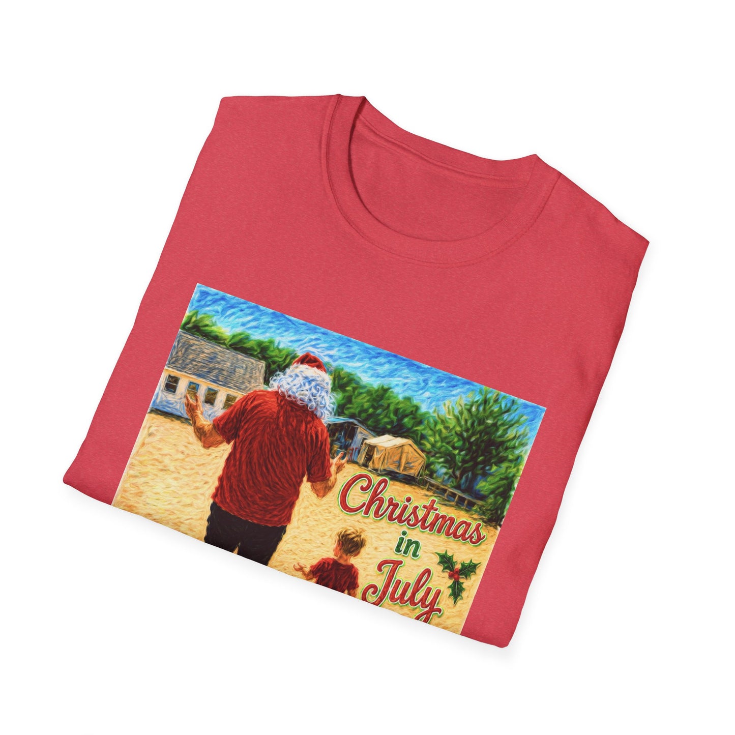 T-Shirt — Christmas in July Santa Beach Graphic Tee