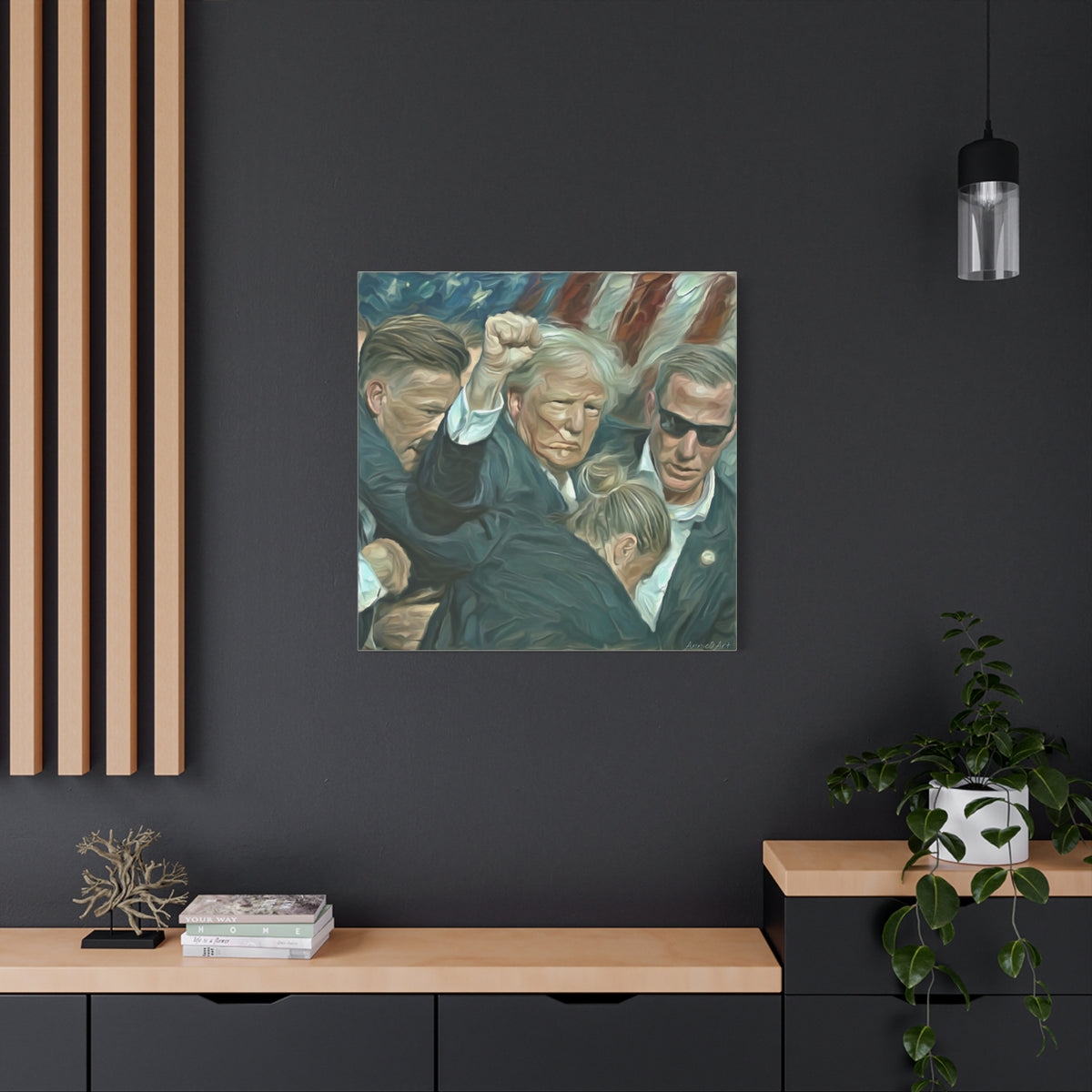 Trump ‘FIGHT!’ Fist-Raise Matte Canvas