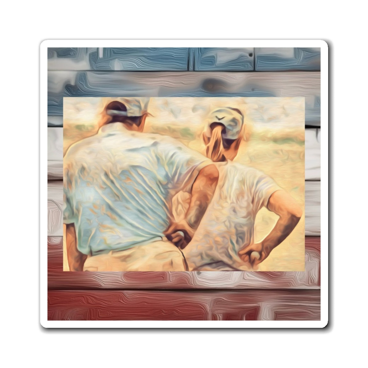 Golf Buddies Magnet — Vintage Trump Golfing Refrigerator Magnet
