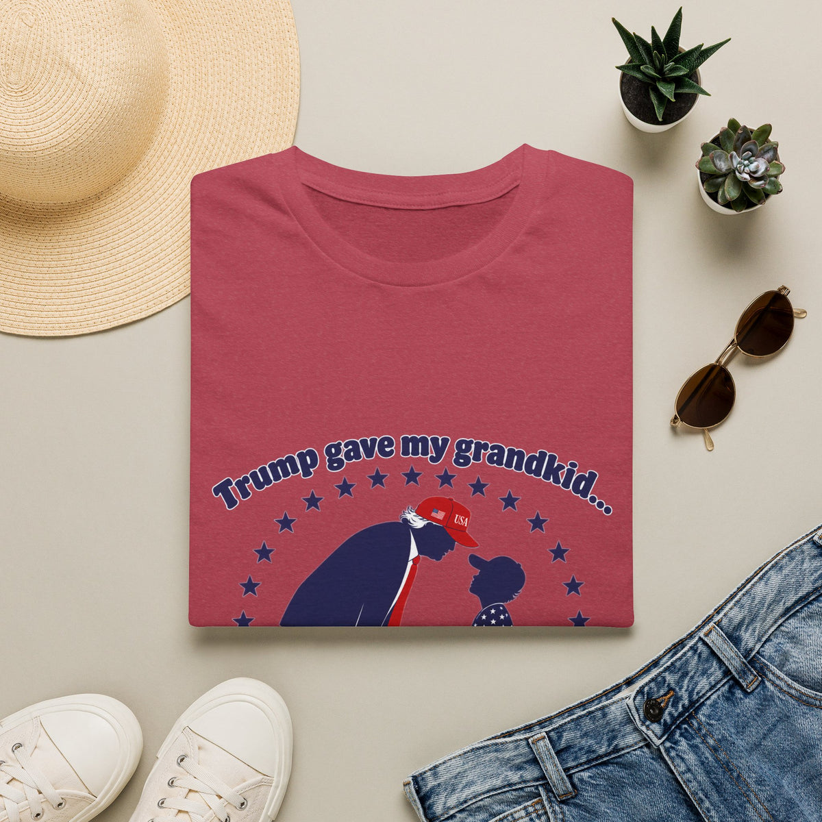 Trump Gave My Grandkid A THOUSAND Bucks! T-Shirt — Patriotic Grandpa/Grandma Tee