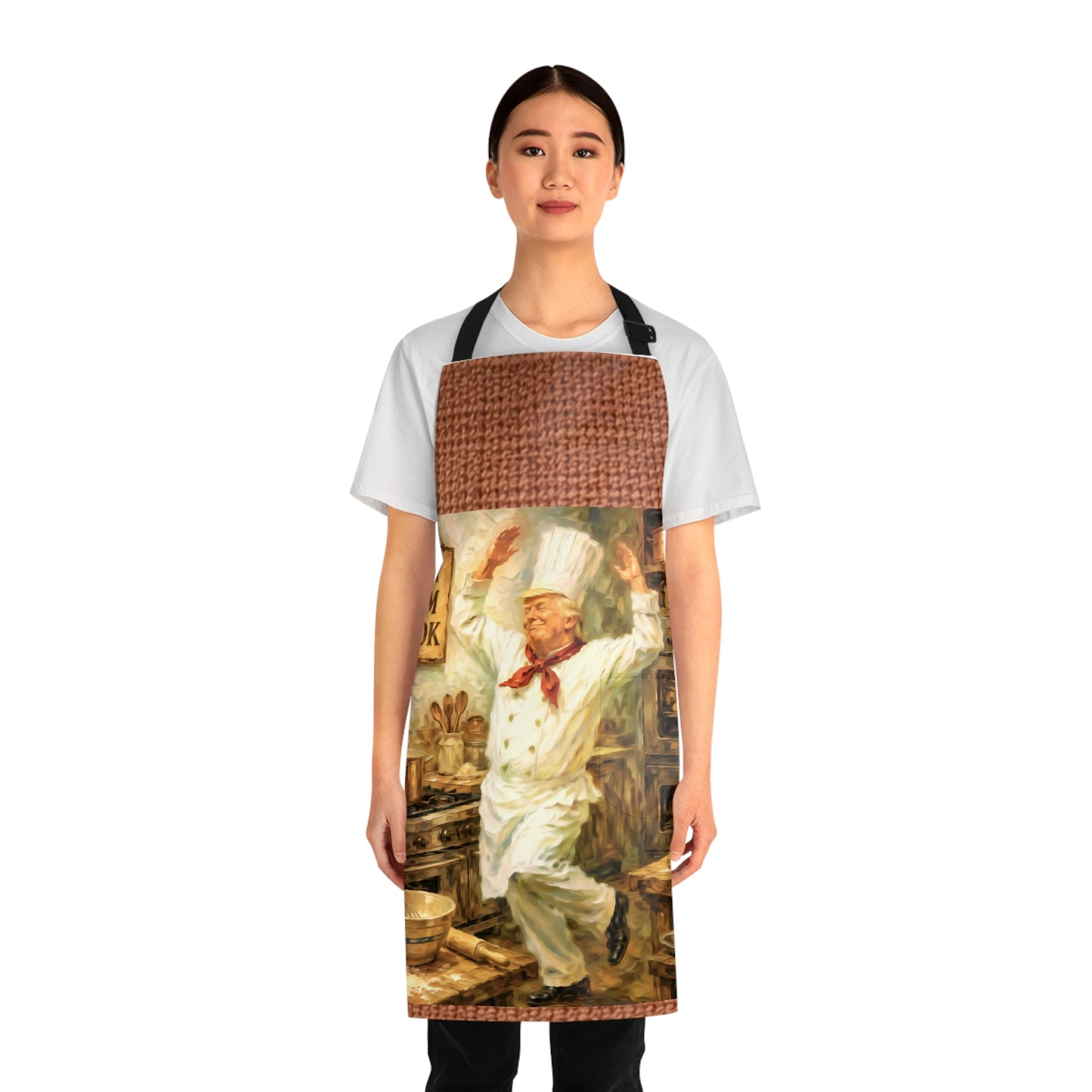Trump ‘Let Him Cook’ Apron — Vintage Chef Kitchen Apron for Cooks & Bakers