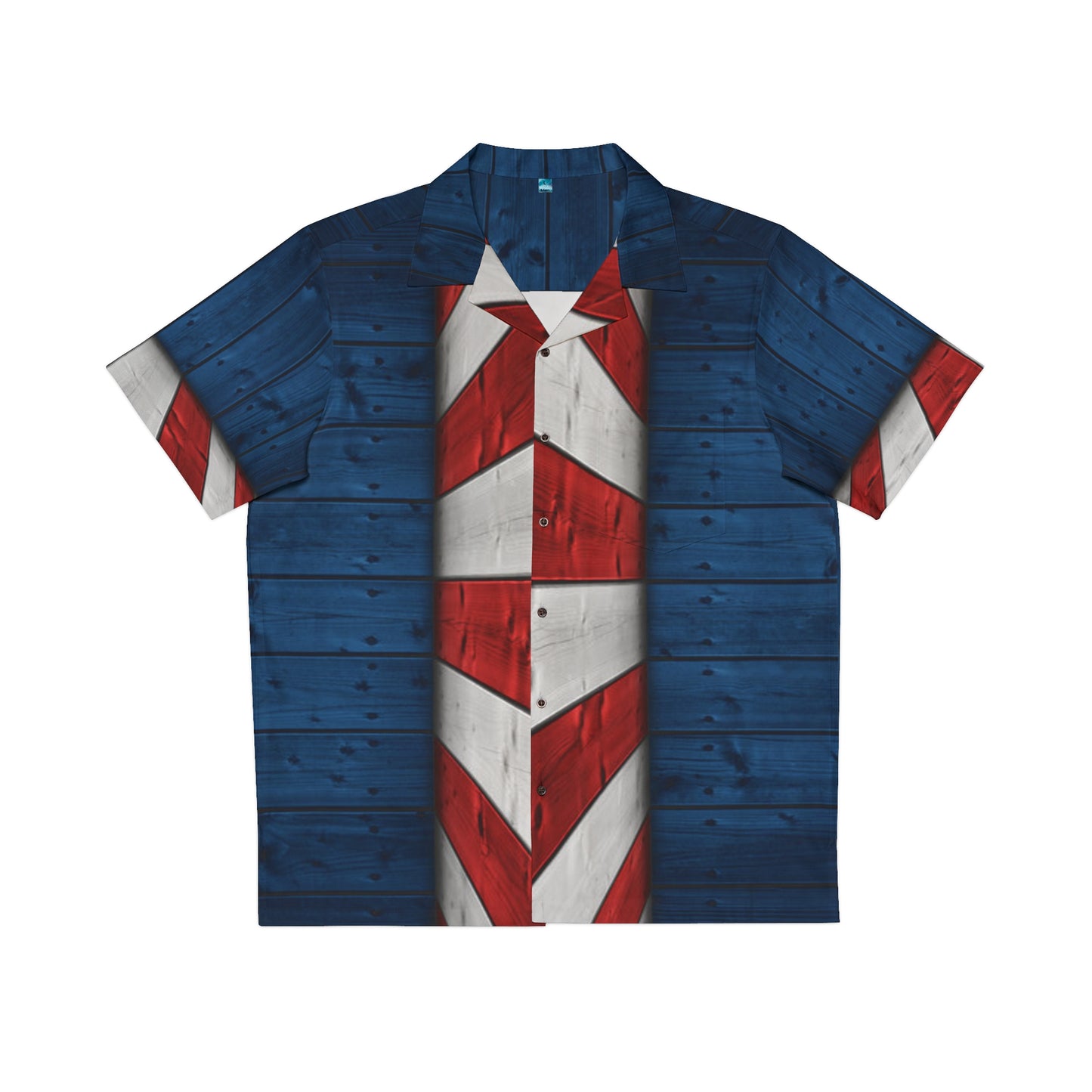NYC Kid Patriotic Hawaiian Shirt — Red White Blue Flag Print